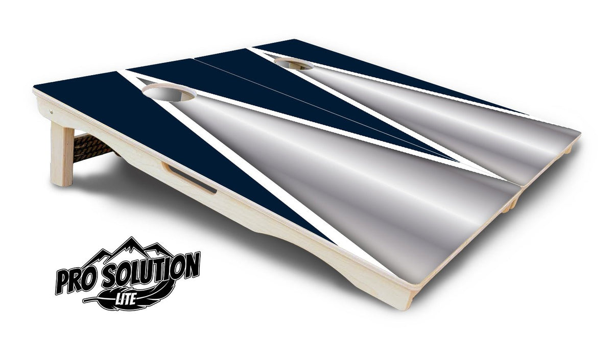 Silver & Blue Triangle Cornhole Boards – Pro Lite or Pro Elite