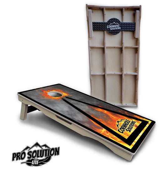 Fire Triangle CS Logo Cornhole Boards - Pro Solution Lite Series
