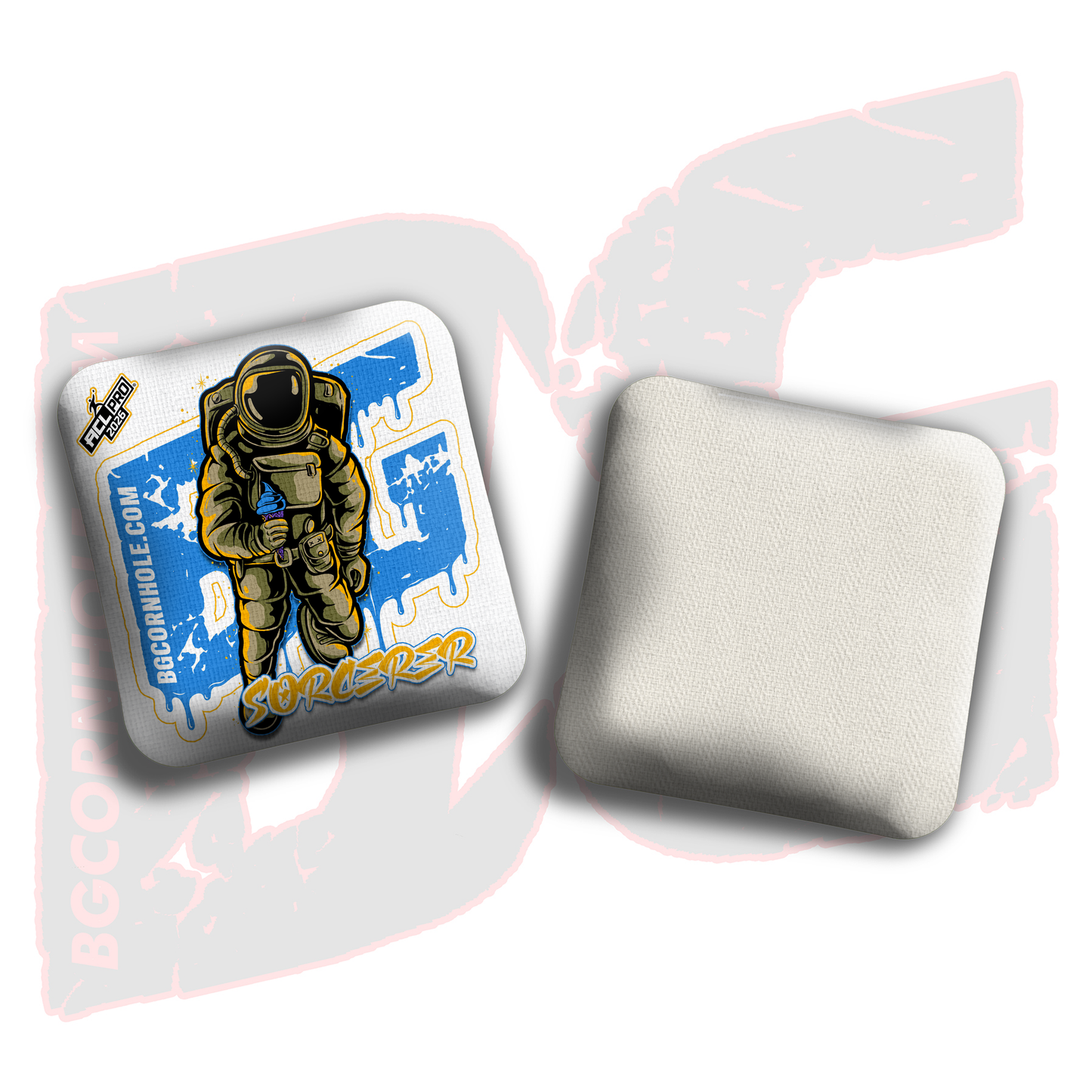 2026 BG Multiple Bag Models "White Ice Cream Astro" - ACL Pro Stamped Cornhole Bags - SET OF 4 BAGS