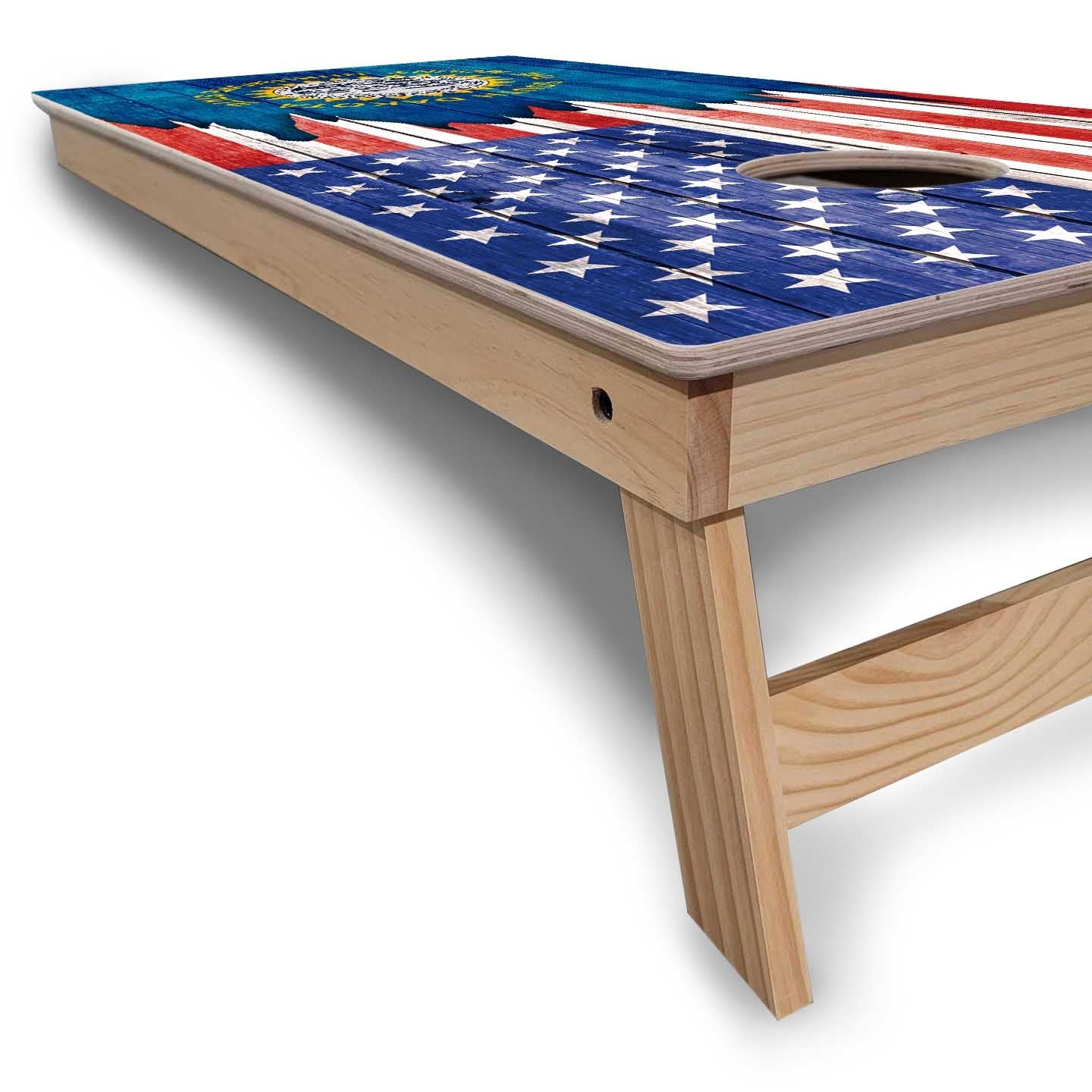 State Flags South Dakota to Wyoming Cornhole Boards - Backyard Series