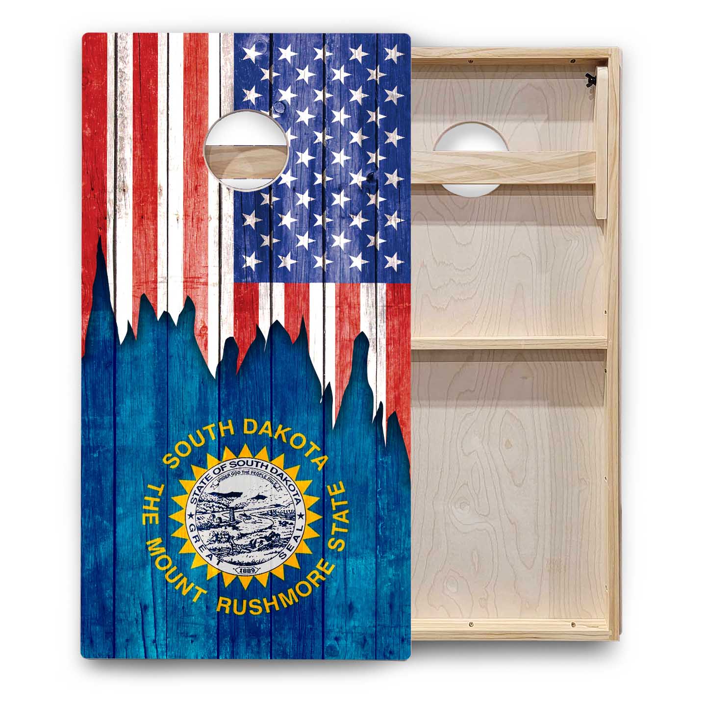 State Flags South Dakota to Wyoming Cornhole Boards - Backyard Series