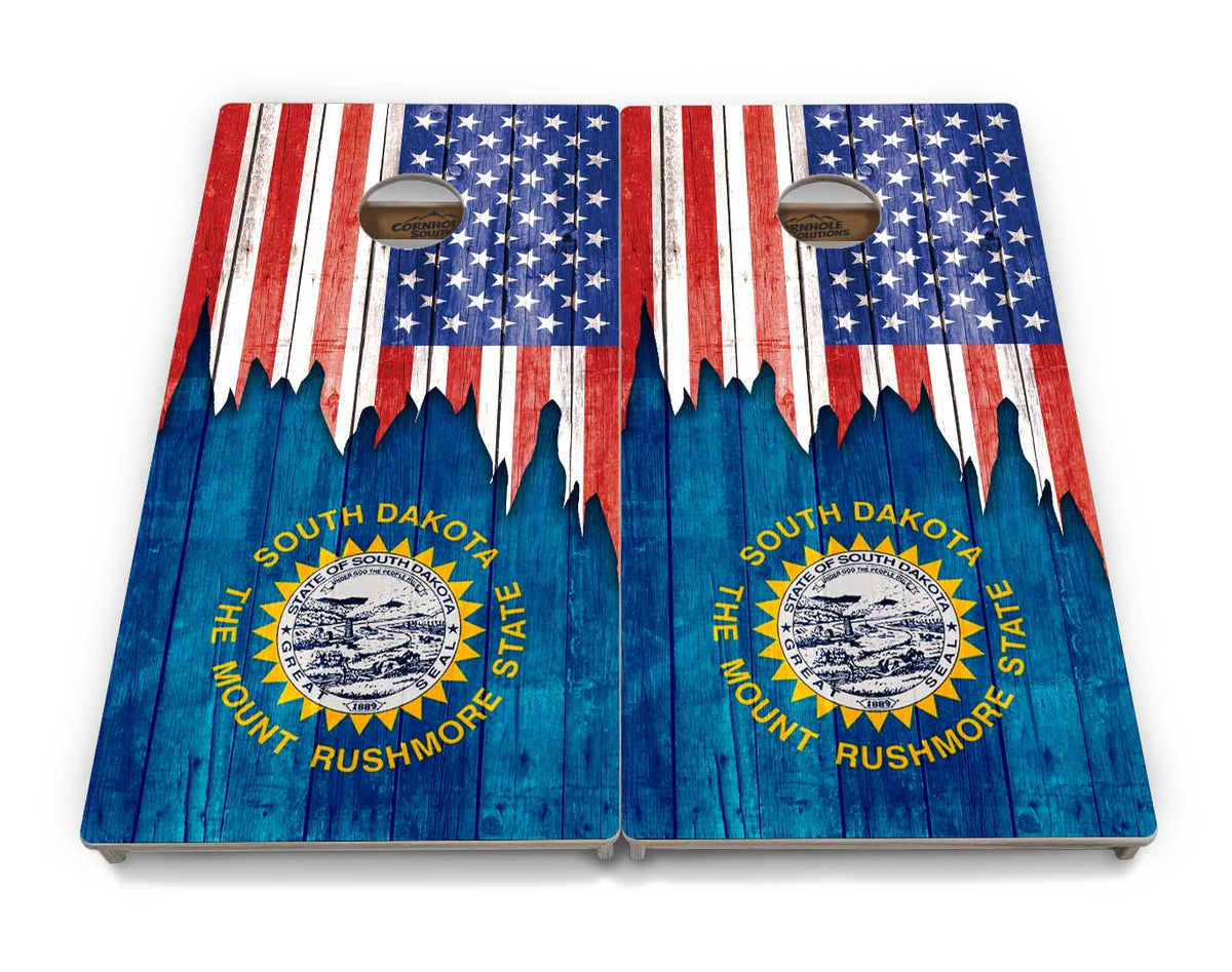 State Flag Cornhole Boards – SD–WY – Tournament Series