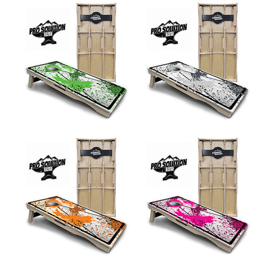 Paint Splatter Cornhole Boards - Pro Solution Elite Series