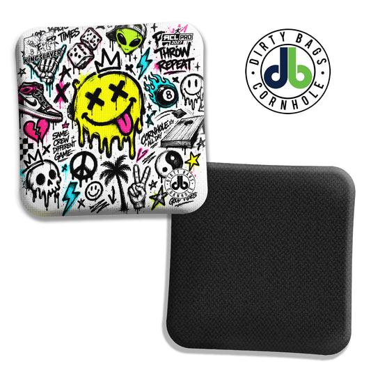 BG Cornhole Bags - Kingslayer - Sticker Bomb Smile XX