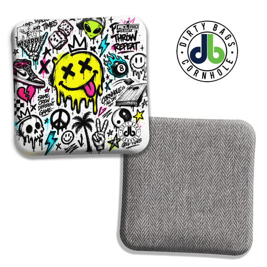 BG Sticker Bomb Smile XX cornhole bags