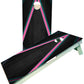 Multi Color Neon Striped Cornhole Boards