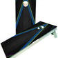 Multi Color Neon Striped Cornhole Boards