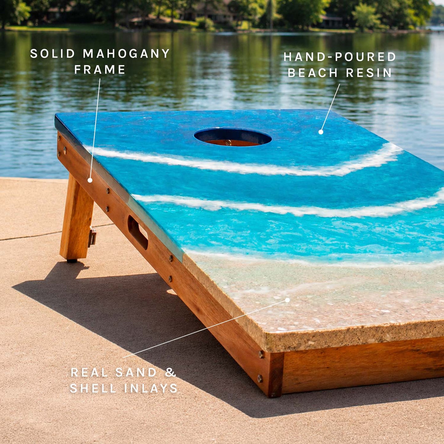 Studio Series Beach Resin 2x4 Cornhole Boards