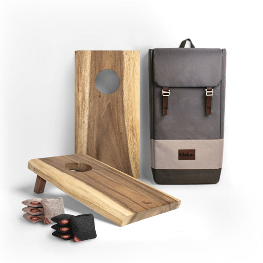Studio Series Live Edge Acacia 1x2 Travel Cornhole Set