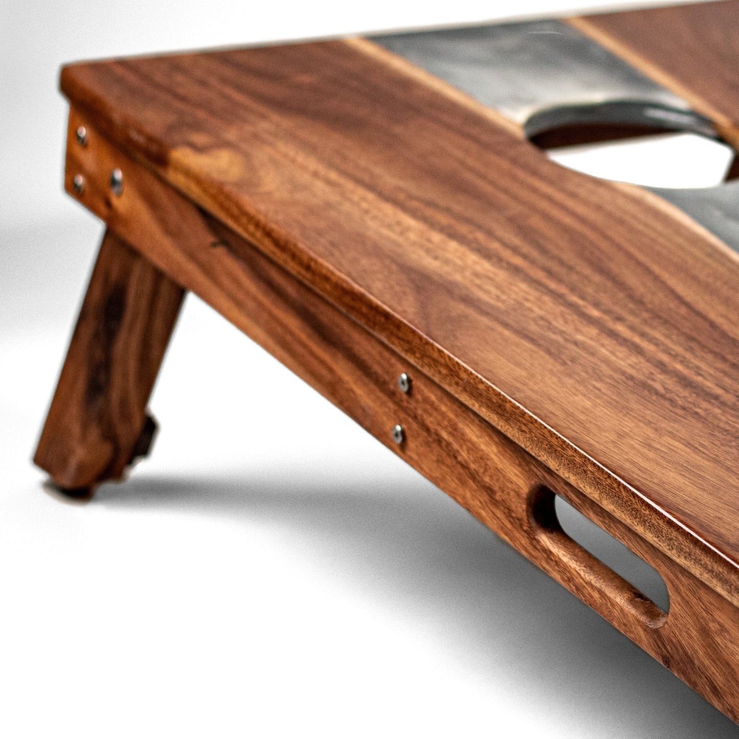 Studio Series Live Edge Resin 2x4 Cornhole Boards | River Collection