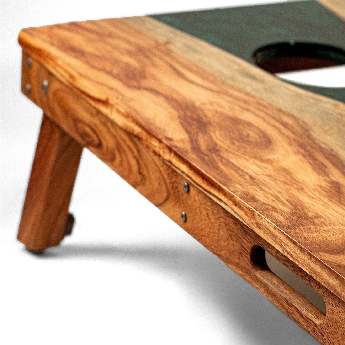 Studio Series Live Edge Resin 2x4 Cornhole Boards | River Collection