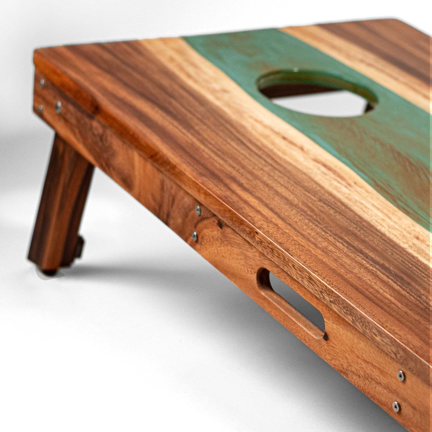 Studio Series Live Edge Resin 2x4 Cornhole Boards | River Collection