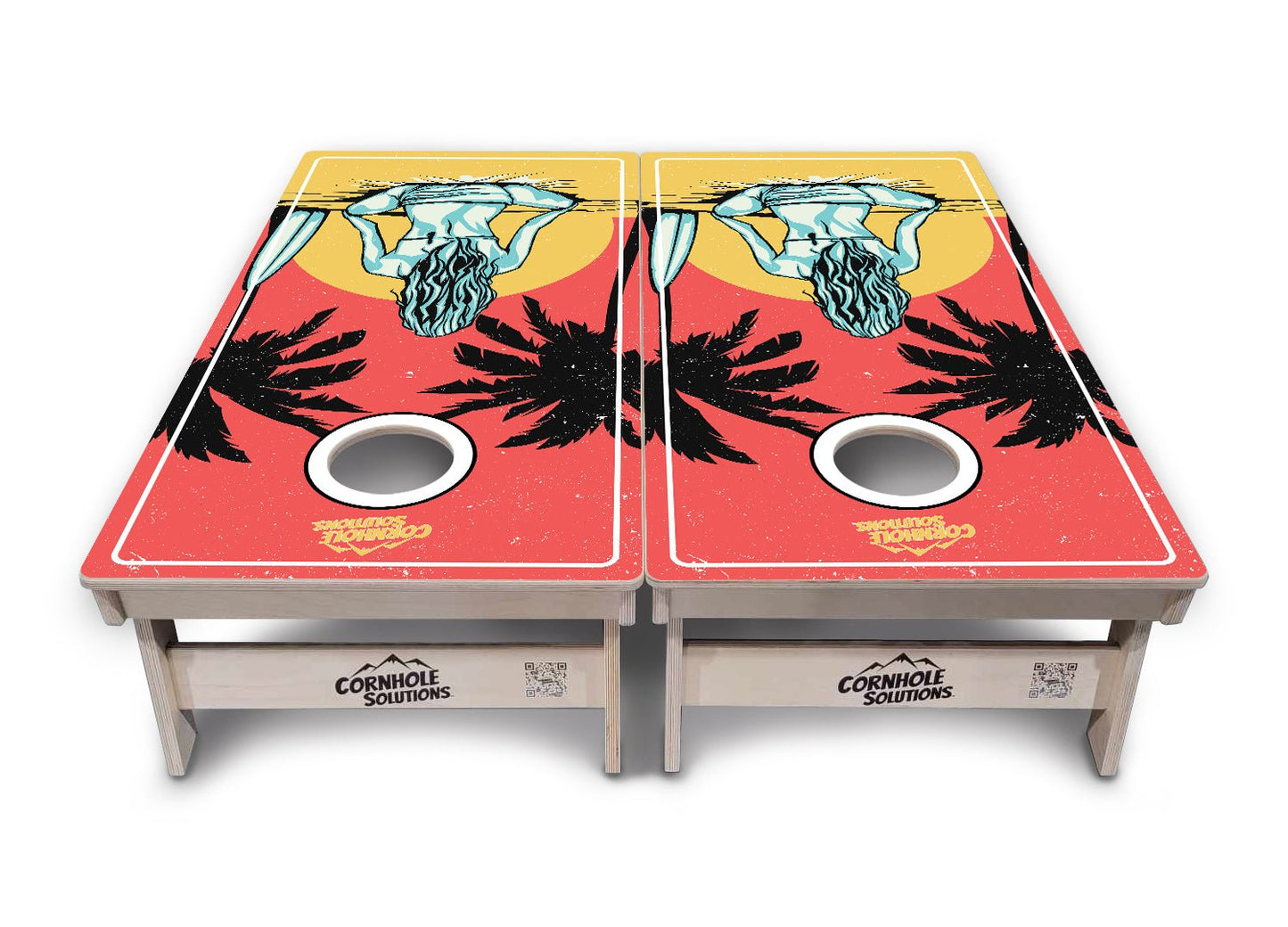 Sunset Girl Cornhole Boards - Professional Tournament Series