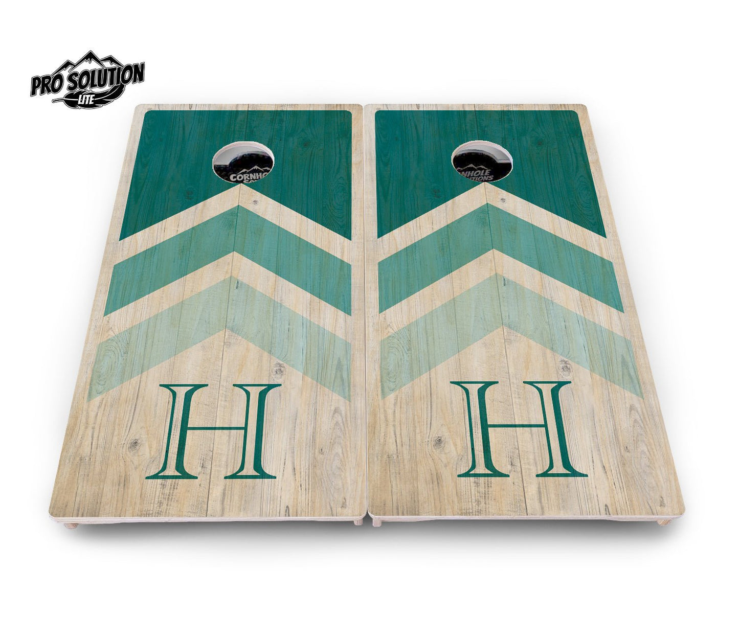 Teal Wedding Arrows Cornhole Boards – Pro Lite or Pro Elite