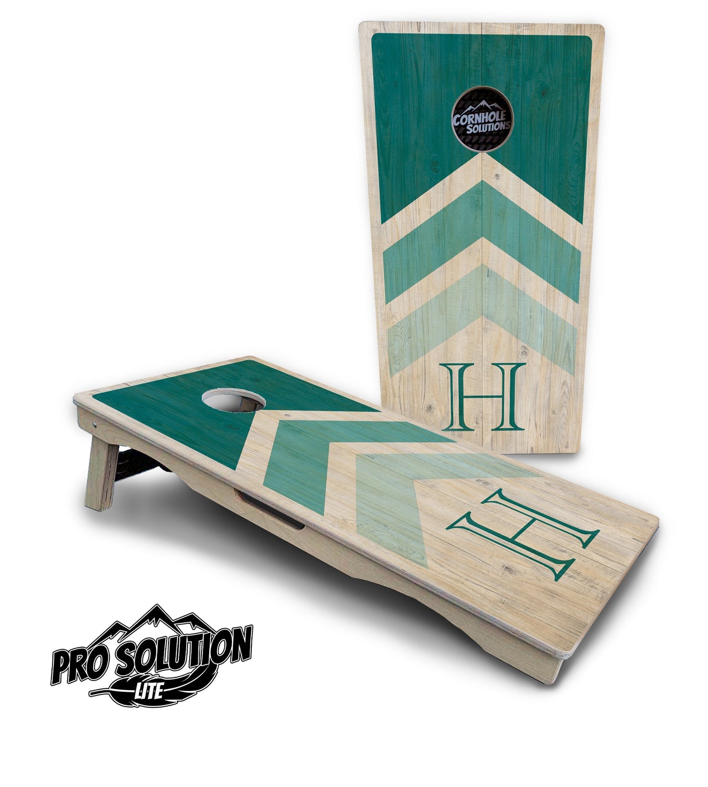 Teal Wedding Arrows Cornhole Boards – Pro Lite or Pro Elite