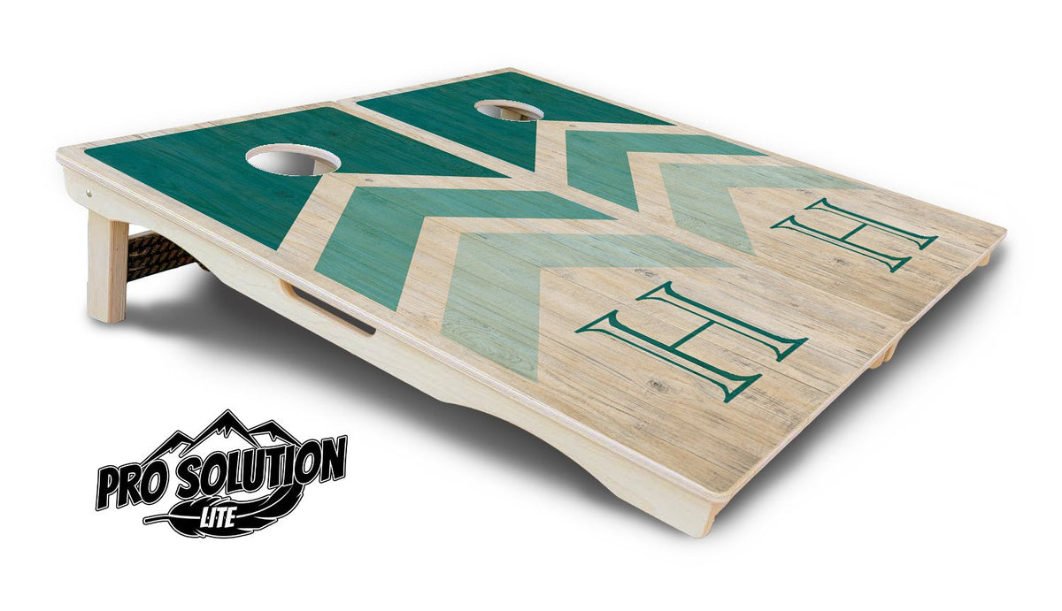 Teal Wedding Arrows Cornhole Boards – Pro Lite or Pro Elite