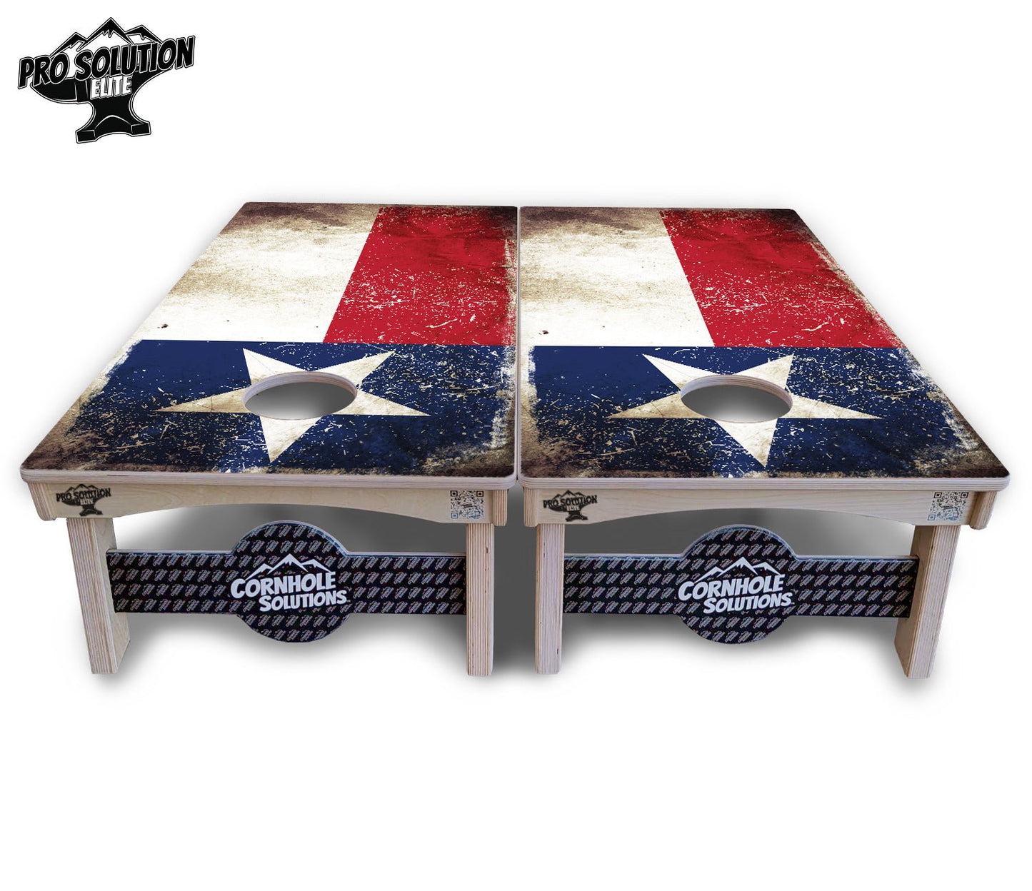 Texas Distressed Flag Cornhole Boards - Pro Solution Elite Series
