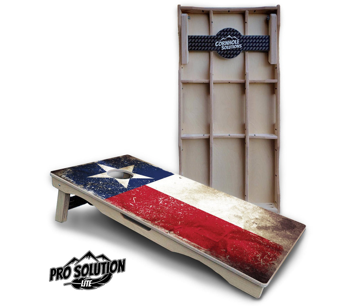 Distressed Texas Flag Cornhole Boards – Pro Lite or Pro Elite
