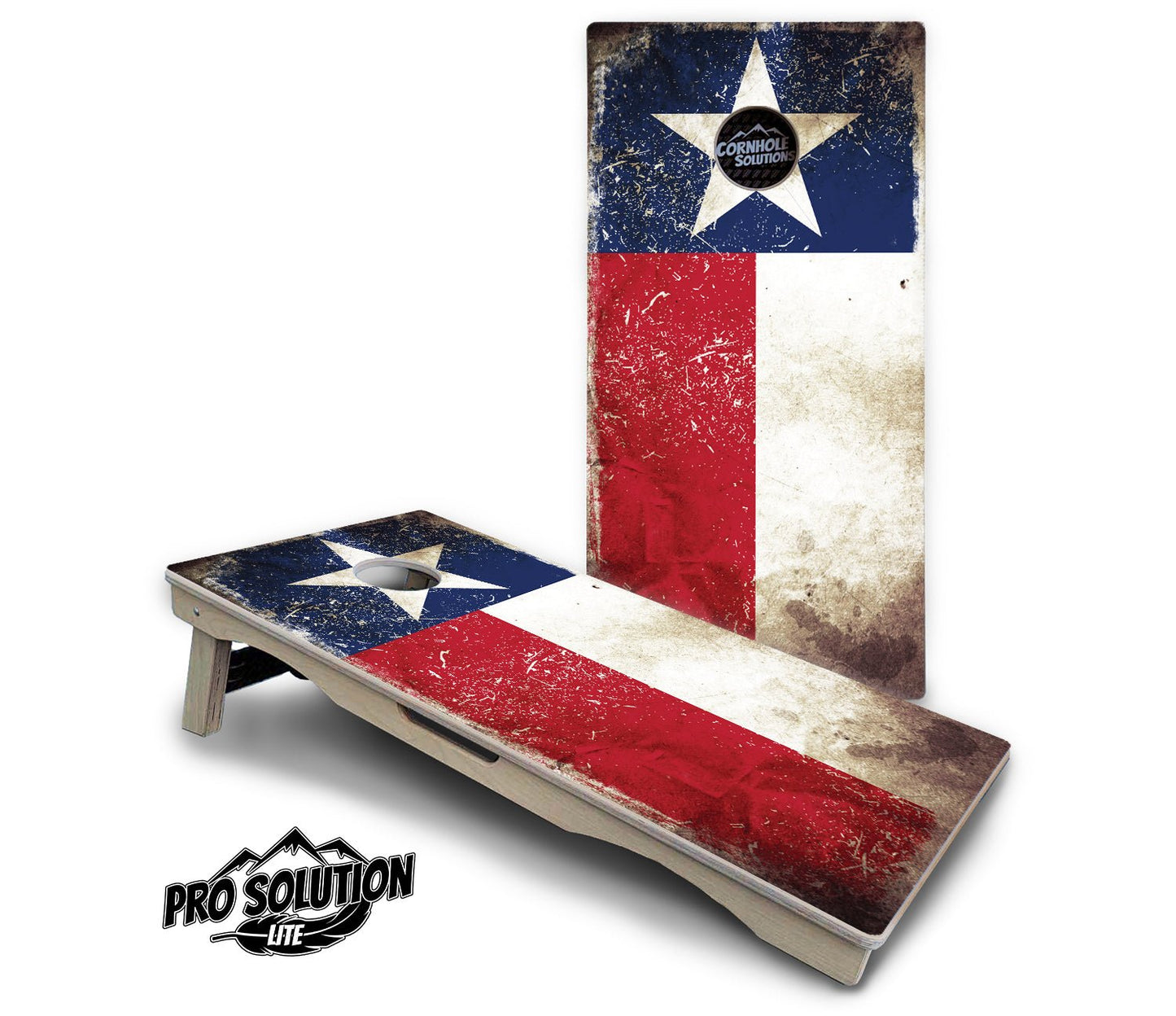 Distressed Texas Flag Cornhole Boards – Pro Lite or Pro Elite