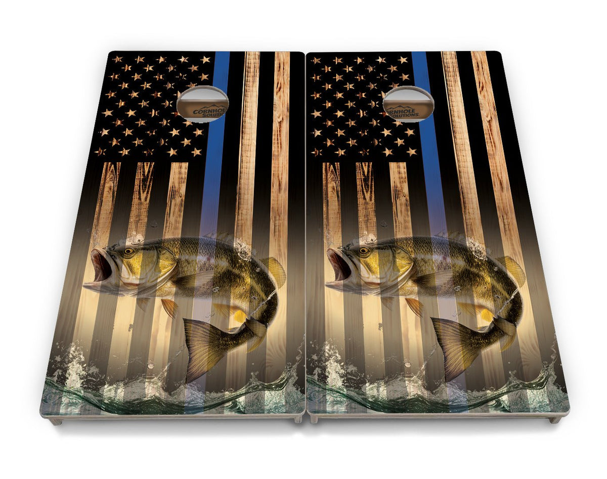 First Responder Burnt Flag Outdoors Cornhole Boards – Tournament Series