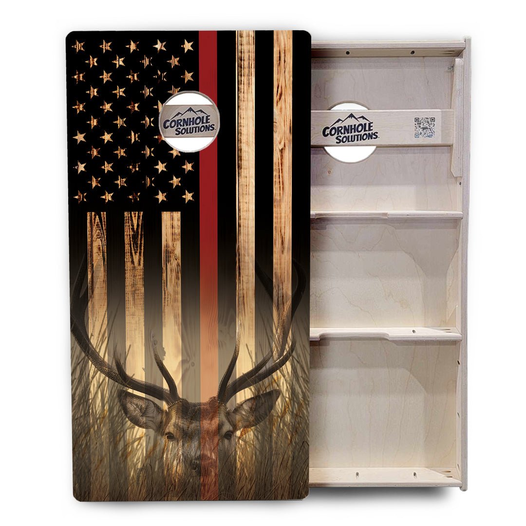 First Responder Burnt Flag Outdoors Cornhole Boards – Tournament Series
