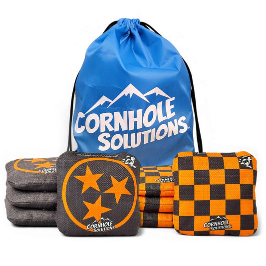 Tri-Star TN Bags Rec Cornhole Bags – Set of 8 (Tri-Star & Checker)