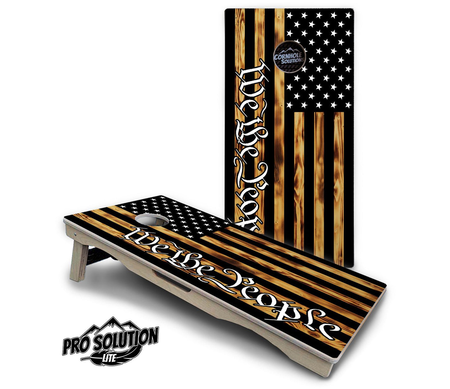 WTP Rustic Flag Cornhole Boards – Pro Lite or Pro Elite