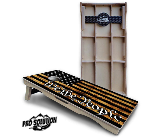 We The People USA Flag Cornhole Boards - Pro Solution Lite Series