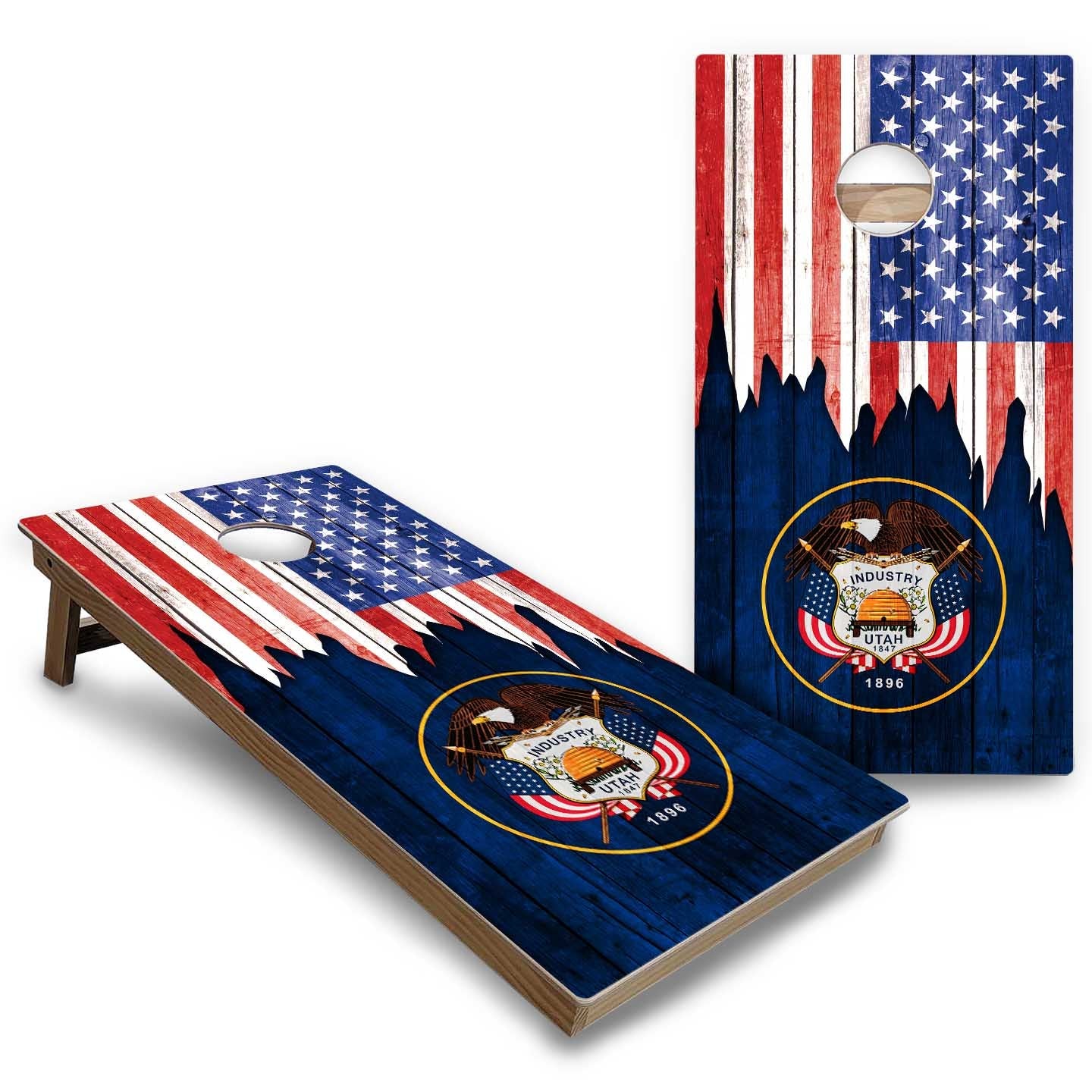 State Flags South Dakota to Wyoming Cornhole Boards - Backyard Series