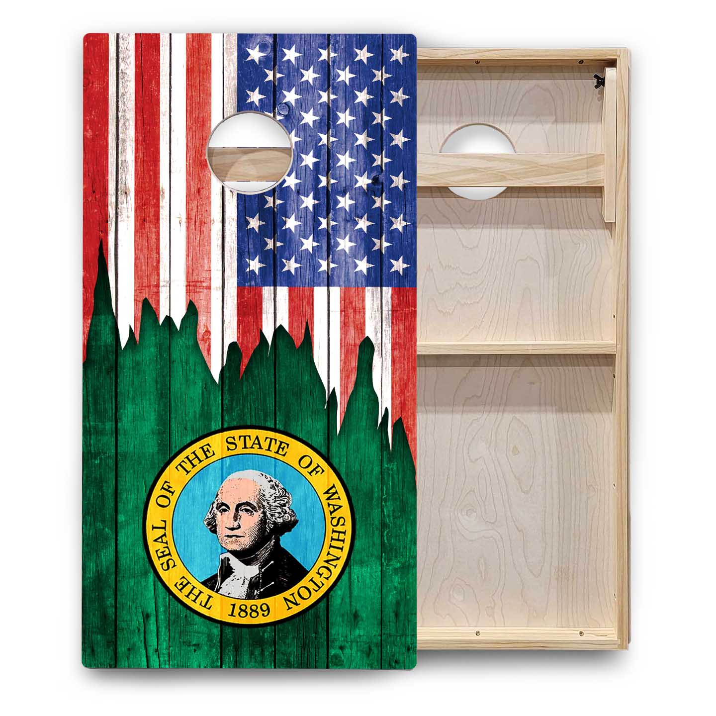 State Flags South Dakota to Wyoming Cornhole Boards - Backyard Series
