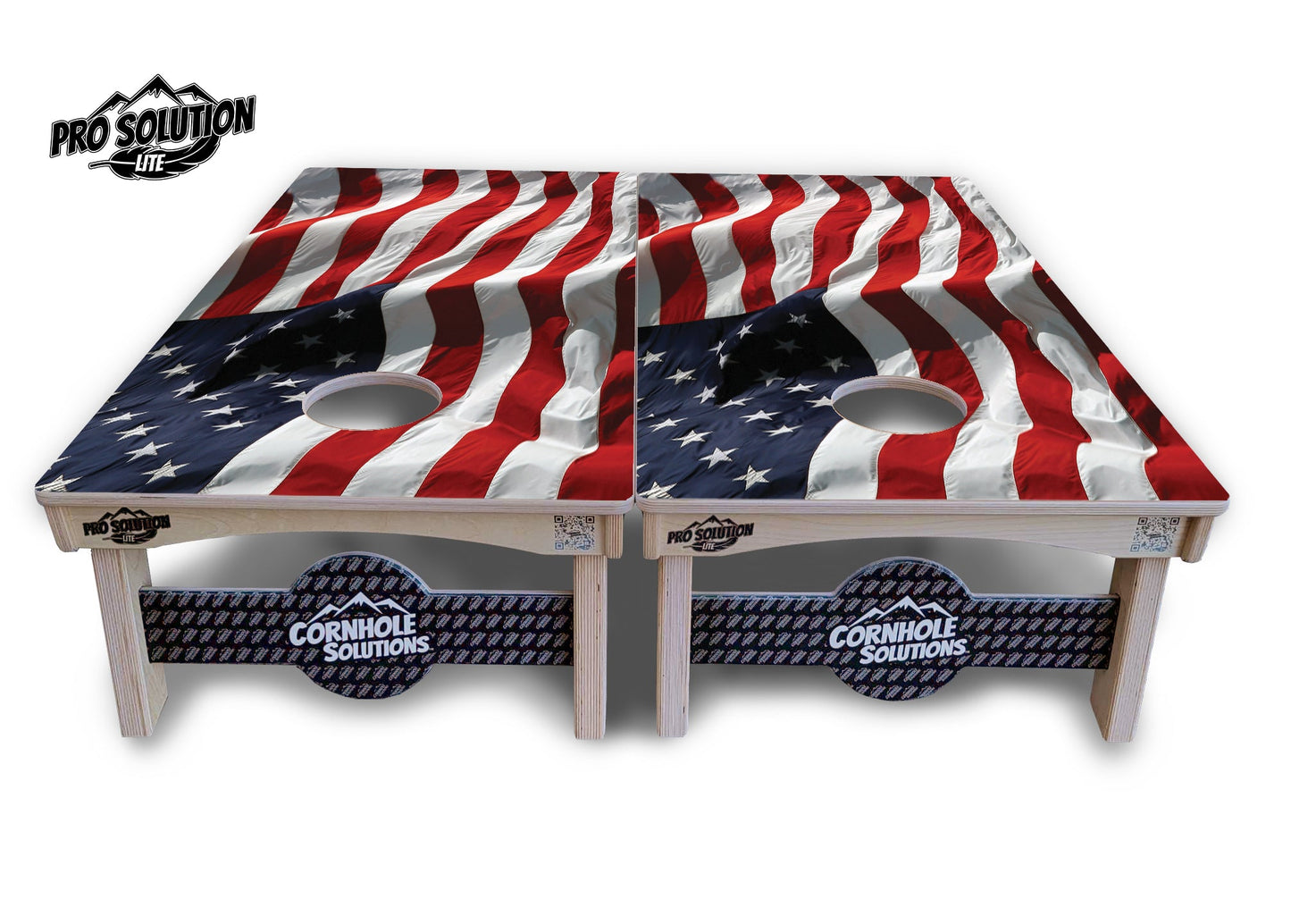Waving Flag Cornhole Boards - Pro Solution Lite Series