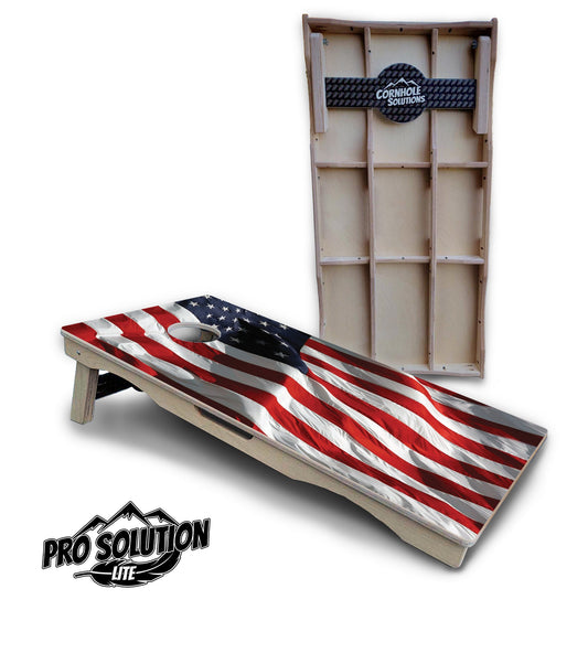 Waving Flag Cornhole Boards - Pro Solution Lite Series