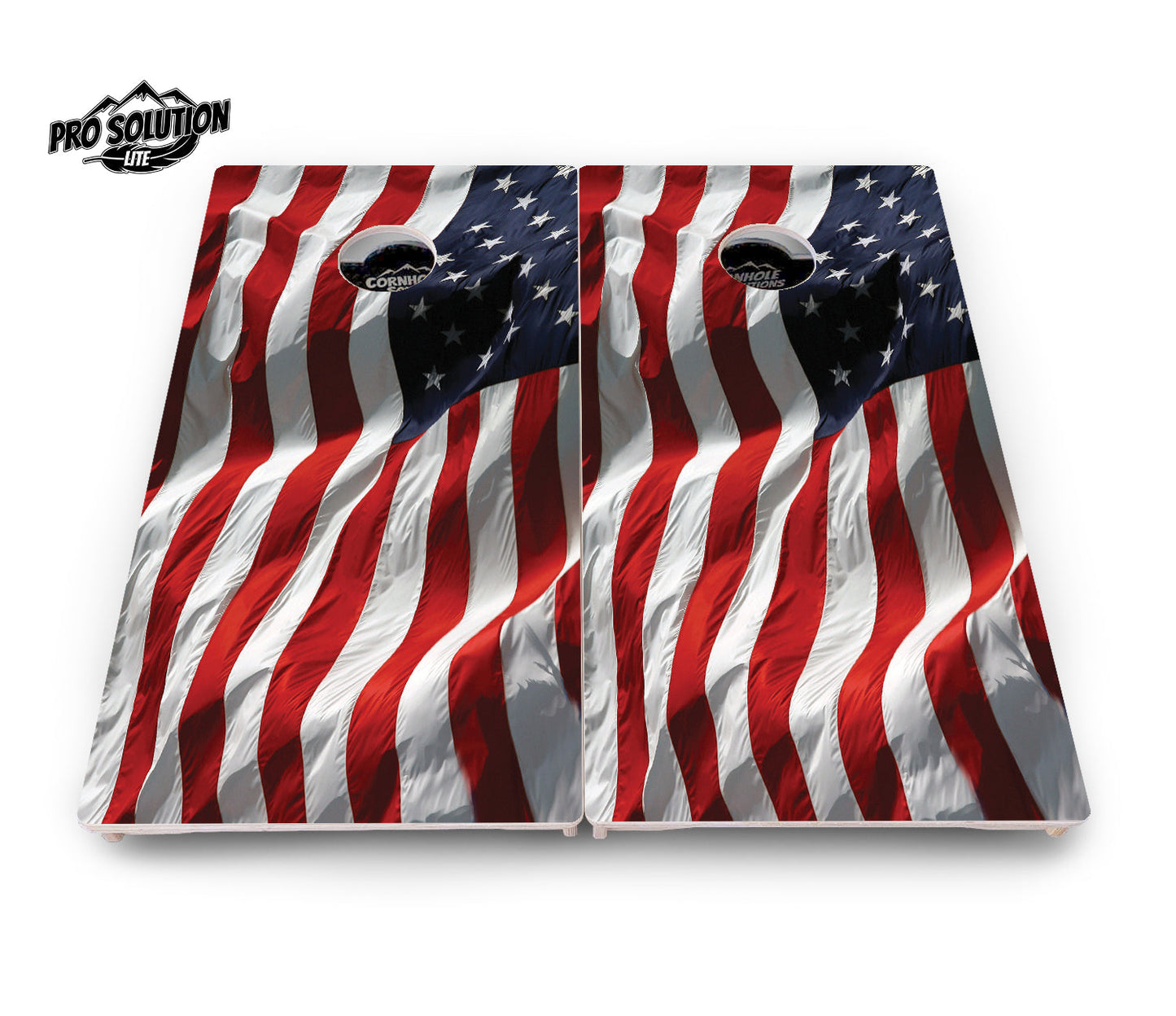 Waving Flag Cornhole Boards - Pro Solution Lite Series