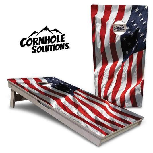 Waving Flag Cornhole Boards - Professional Tournament Series