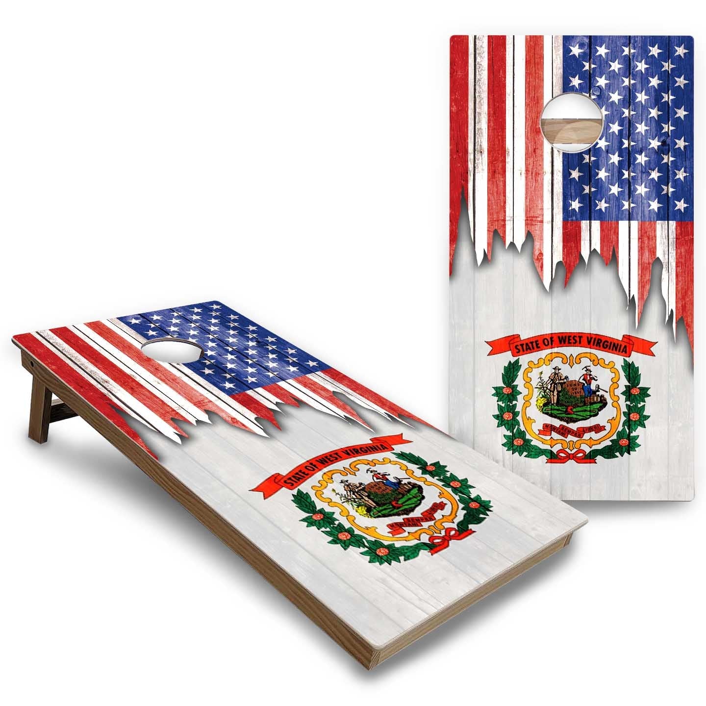 State Flags South Dakota to Wyoming Cornhole Boards - Backyard Series