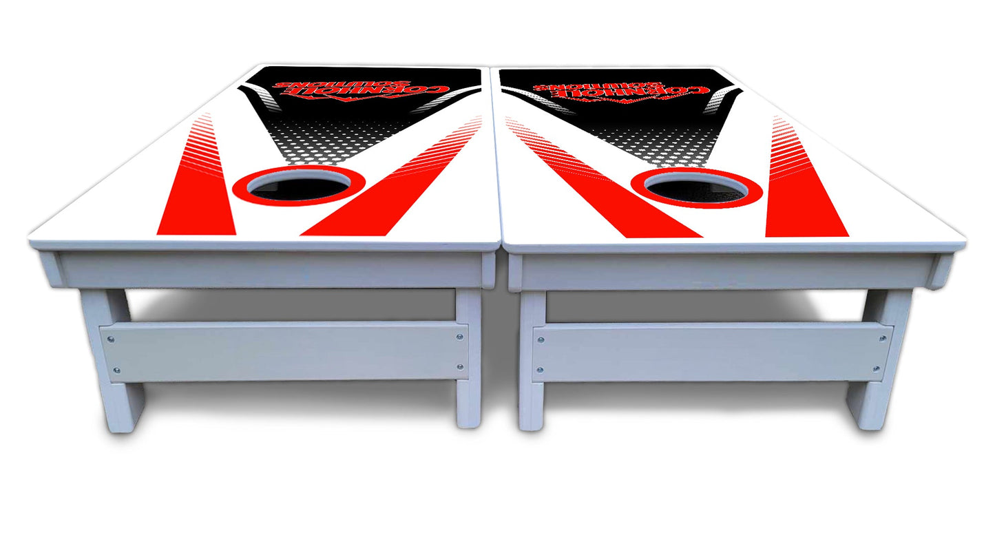 Red & Black CS Logo Cornhole Boards - All Weather Series