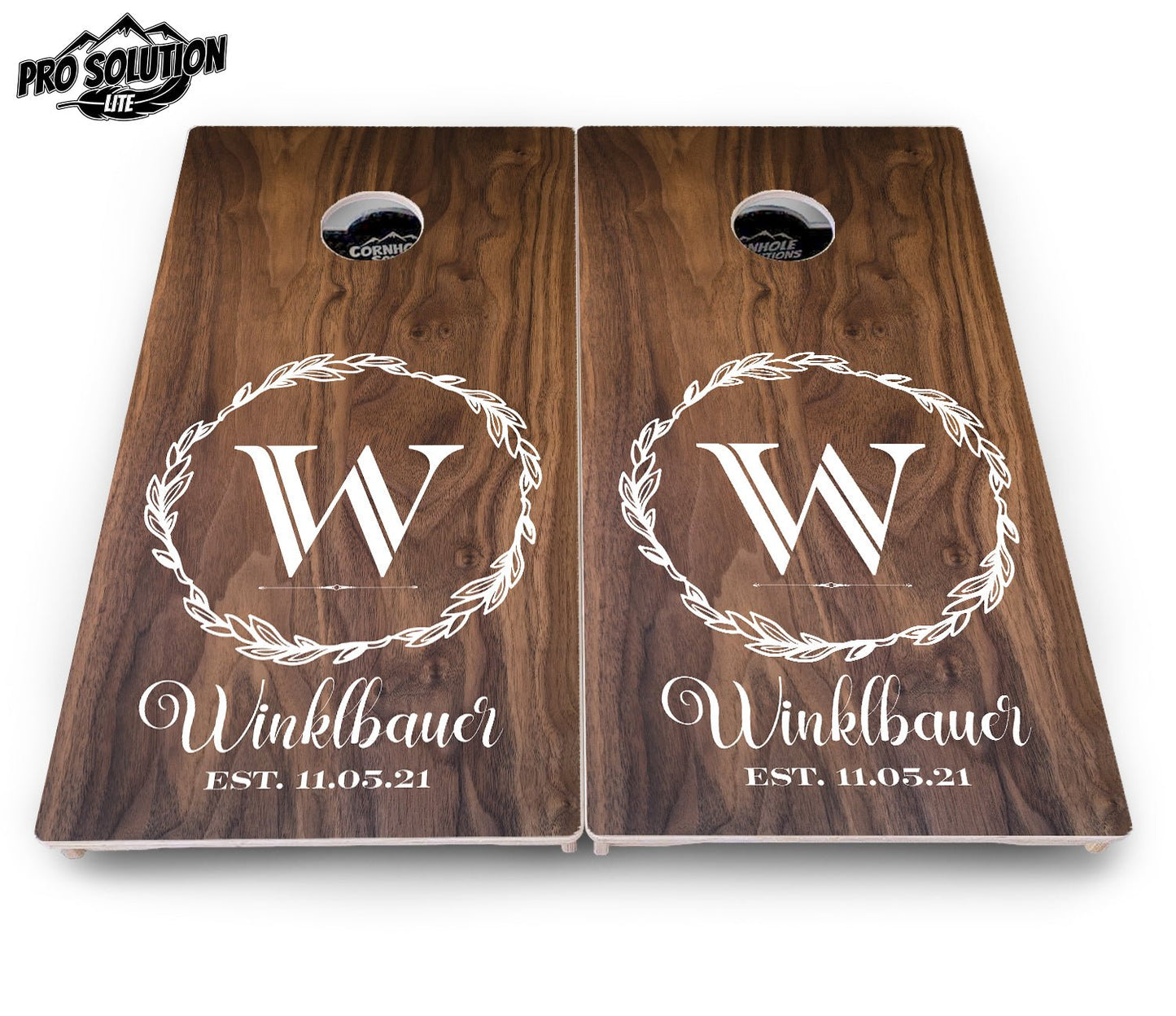 Wreath Cornhole Boards - Pro Solution Lite Series
