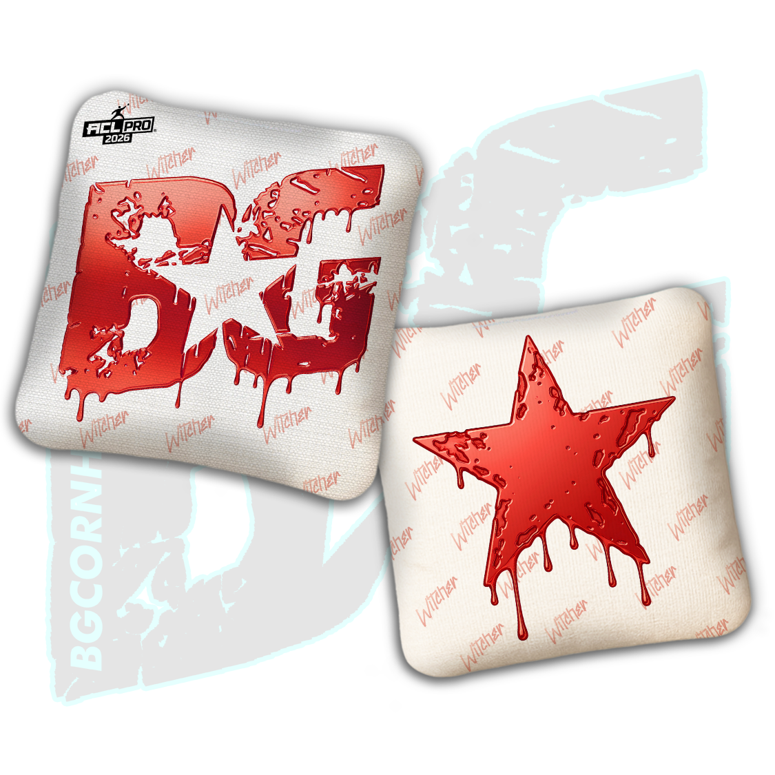 2026 BG Multiple Bag Models "White Liquid Gold" - ACL Pro Stamped Cornhole Bags - SET OF 4 BAGS