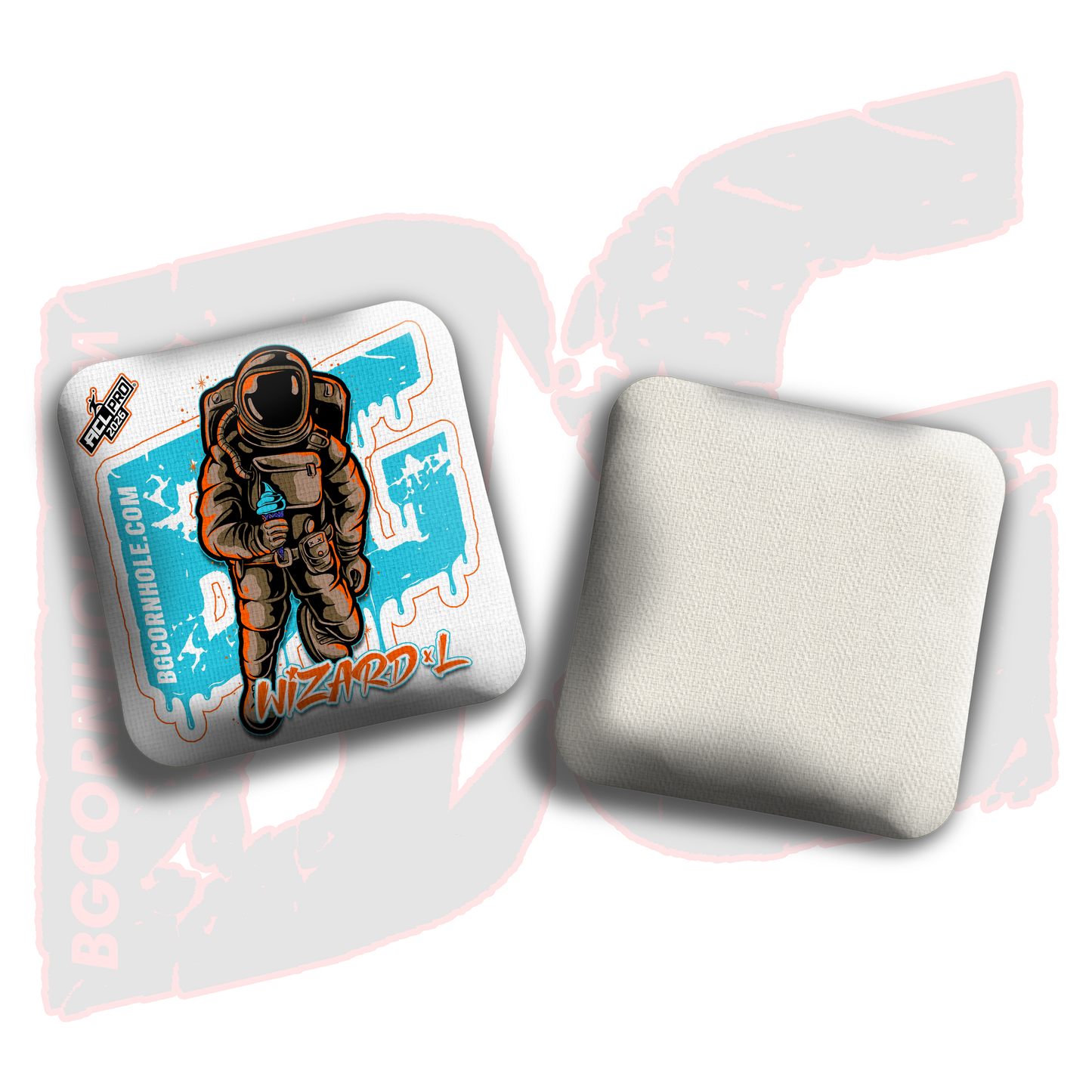2026 BG Multiple Bag Models "White Ice Cream Astro" - ACL Pro Stamped Cornhole Bags - SET OF 4 BAGS