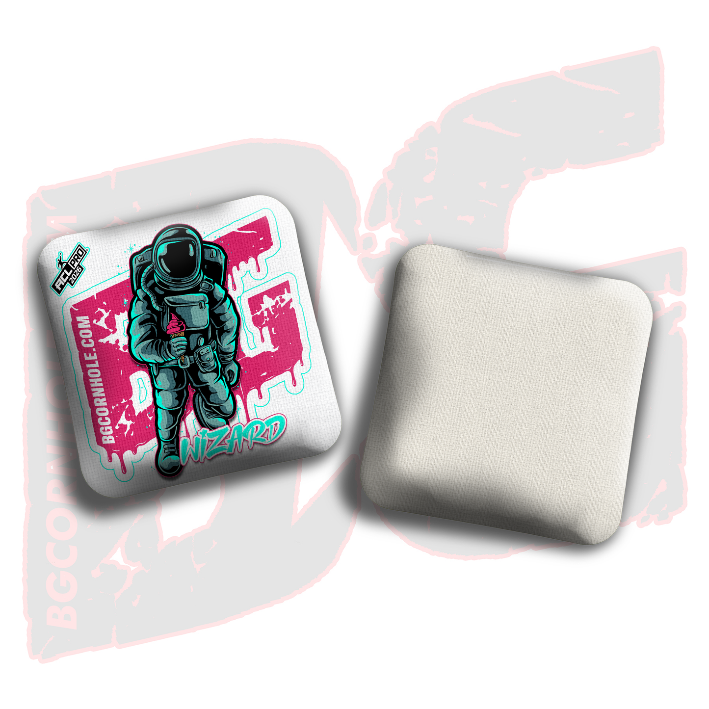 2026 BG Multiple Bag Models "White Ice Cream Astro" - ACL Pro Stamped Cornhole Bags - SET OF 4 BAGS