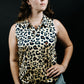 Womens Cheetah Leopard Polo