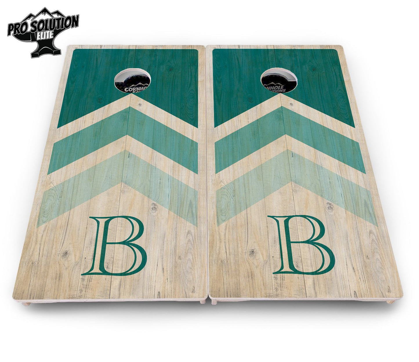Teal Wedding Arrows Cornhole Boards - Pro Elite Series