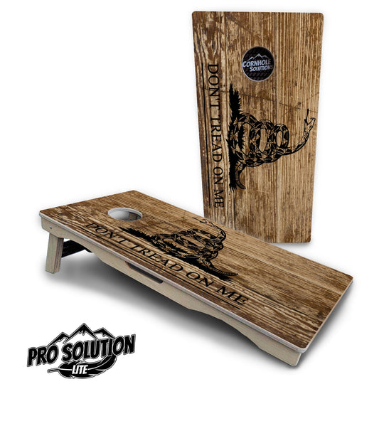 Wood Flag & DTOM Cornhole Boards - Pro Solution Lite Series