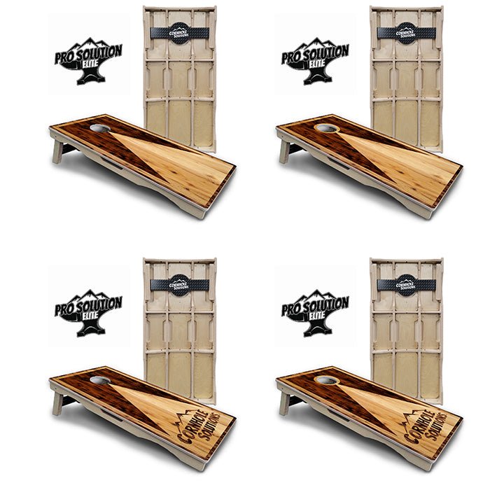 Wooden Triangle Cornhole Boards - Pro Solution Elite Series