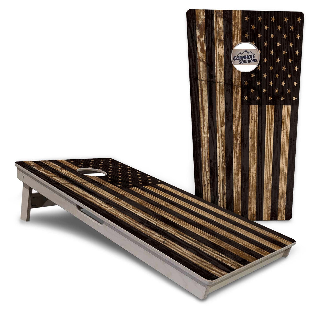 Wood DTOM & Flag Cornhole Boards – Tournament Series