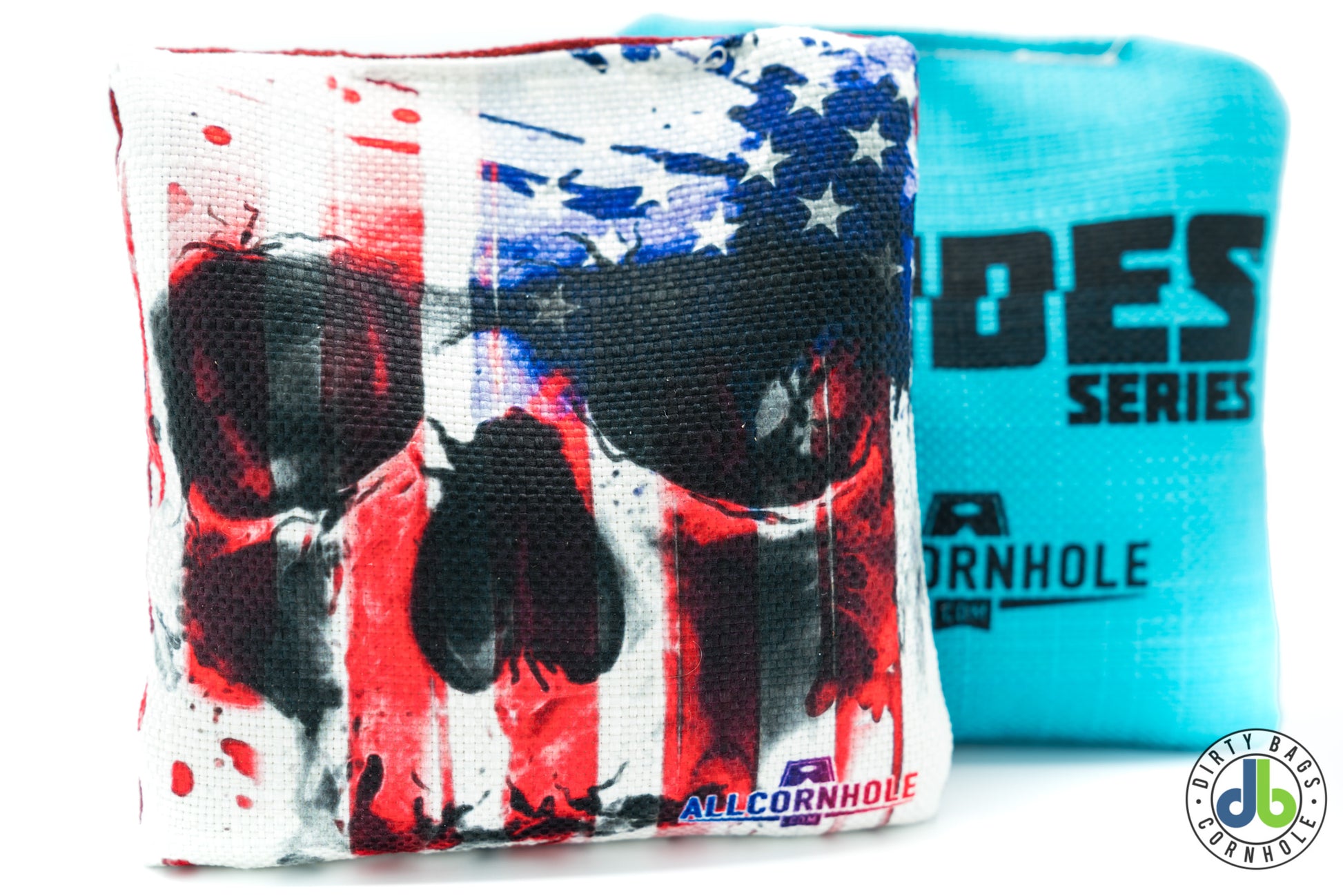Turquoise Skull ACL Cornhole Bags