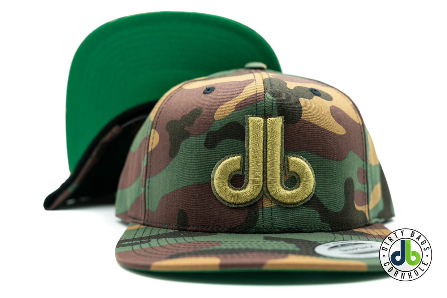 Camouflage with Olive Green db Hat