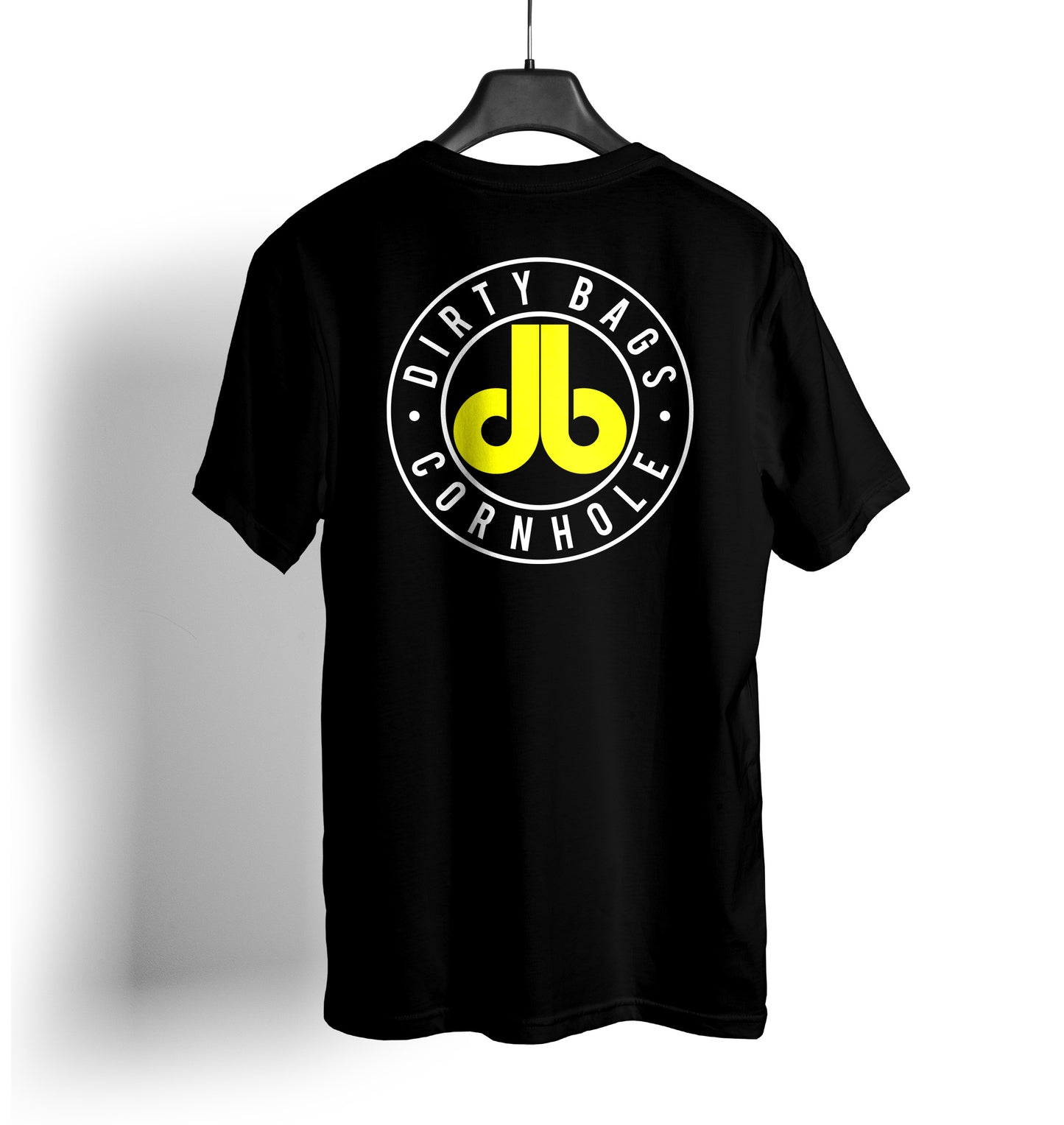 db Cornhole T Shirt - Black and Yellow