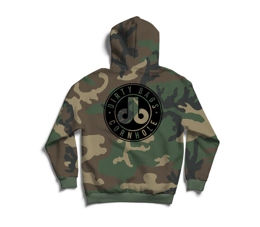 Camouflage Pullover Hoodie - with Blacked out db logo