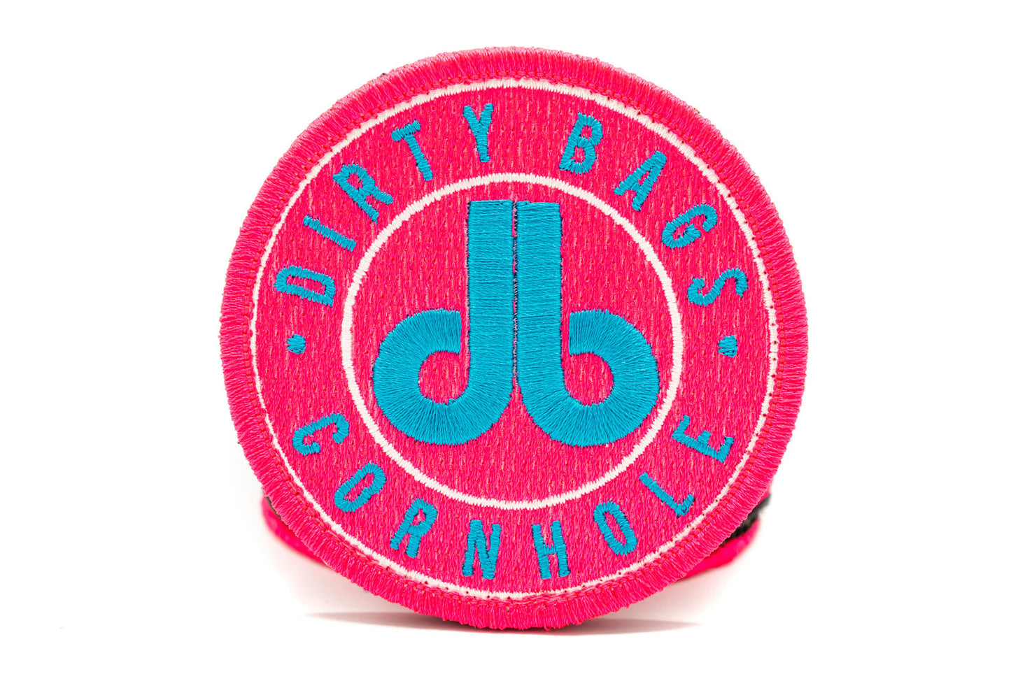 db Velcro Patch - Neon Pink and Turquoise